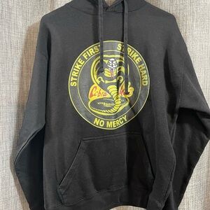 Black Graphic Cobra Kai Men's Hoodie